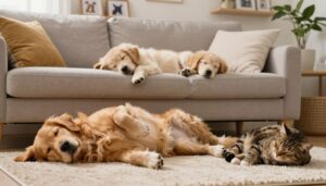 Pet sleeping positions meaning