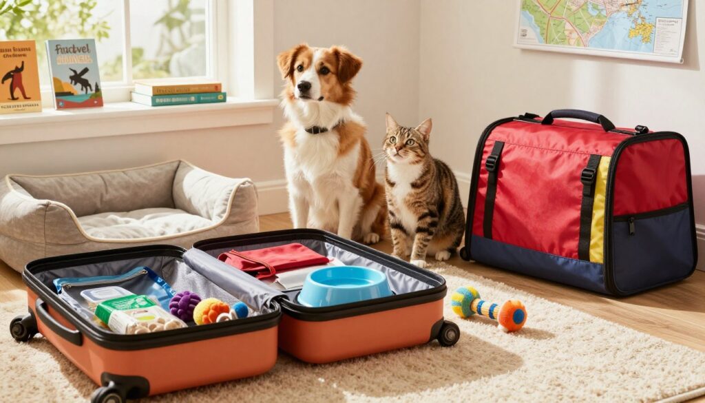 pet travel packing